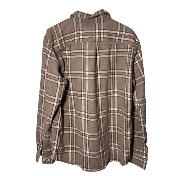 Jack & Jones Plaid Brown Wool Button Down Shirt Size XL NWT  Shacket - Picture 2 of 8